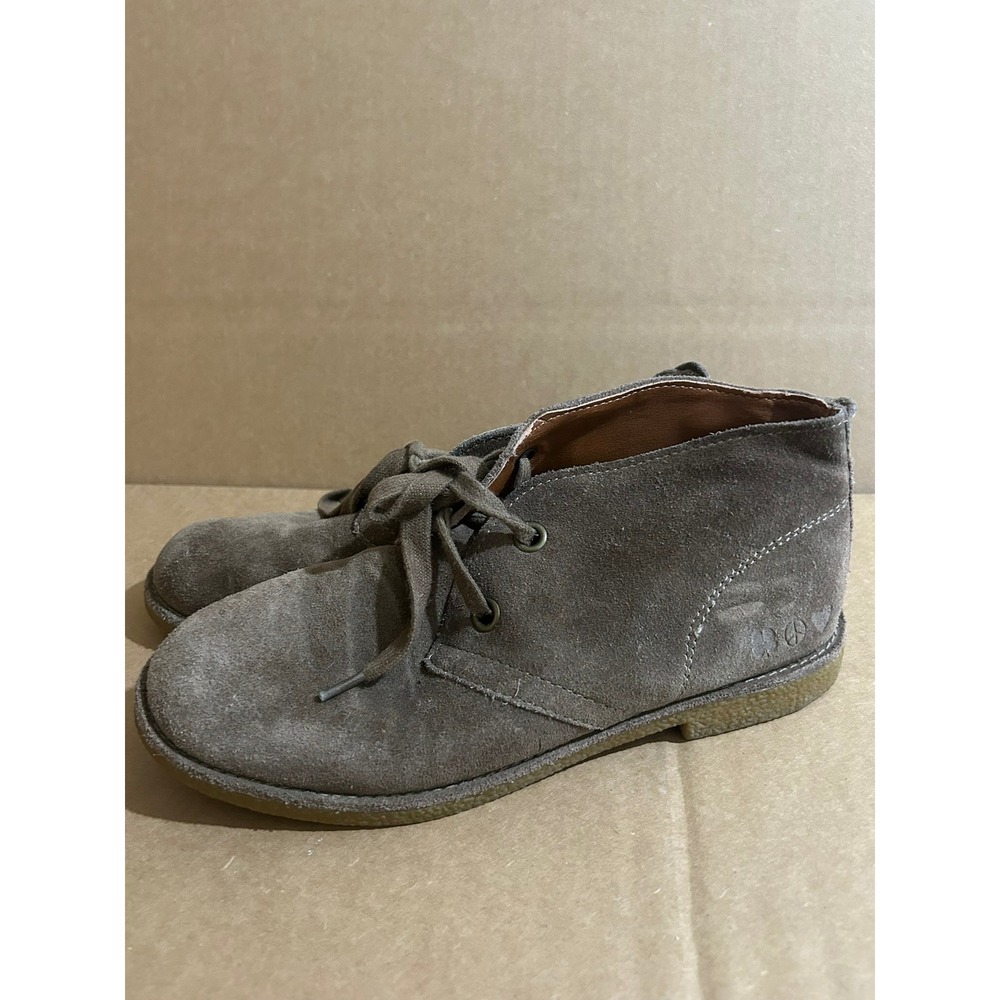 Lucky Brand Emillia Suede Desert Boots Brown Lace Up Chukka Ankle Boots 6.5